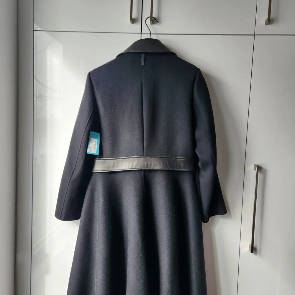 Mackage - Black, 2-in-1 Wool Coat with Detachable Skirt - Picture 3 of 6